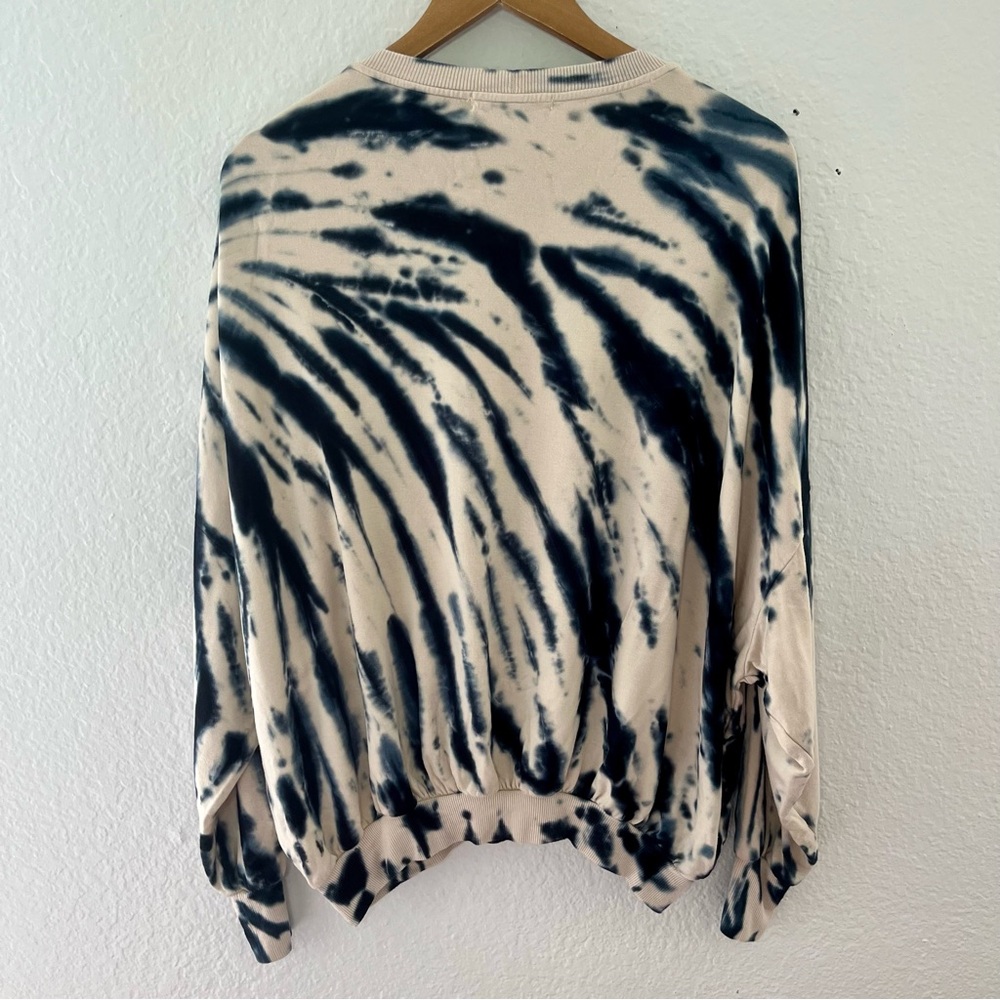 YOUNG FABULOUS & Broke JULIETTE TIE DYE OVERSIZED SWEATSHIRT SZ M BLUE SAFARI - Picture 9 of 11